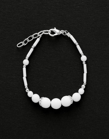 Bracelet Calliope Thalia Onyx blanc