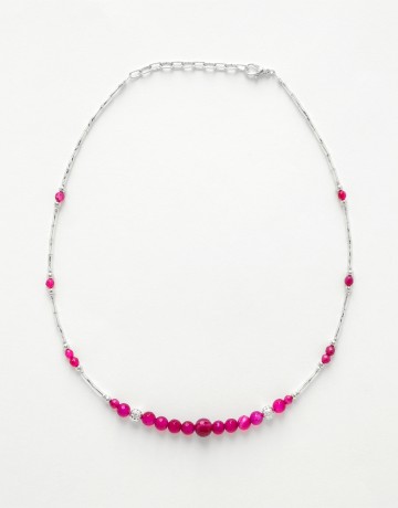 Collier Thalia Agate fuchsia