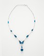 Collier Calliope Agate bleue