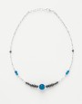 Collier Thalia Agate bleue