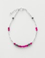 Bracelet de cheville Calliope Thalia Agate fuchsia