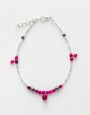 Bracelet de cheville Calliope Thalia Agate fuchsia