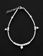 Bracelet de cheville Calliope Thalia Onyx blanc