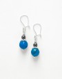 Boucles d ' oreilles Calliope Thalia Agate bleue