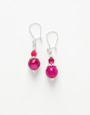 Boucles d oreilles Thalia Agate fuchsia