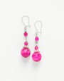 Boucles d oreilles Thalia Agate fuchsia