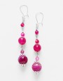 Boucles d oreilles Thalia Agate fuchsia