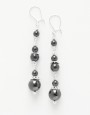 Boucles d oreilles Thalia Hématite