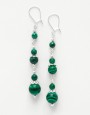 Boucles d oreilles Thalia Malachite