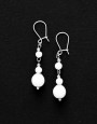 Boucles d oreilles Thalia Onyx blanc