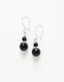 Boucles d ' oreilles Calliope Thalia Onyx noir