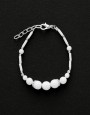 Bracelet Calliope Thalia Onyx blanc