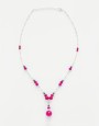 Collier Calliope Agate fuchsia