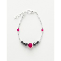 Bracelet Calliope Thalia Agate fuchsia