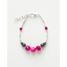 Bracelet Calliope Thalia Agate fuchsia