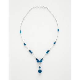 Collier Calliope Agate bleue