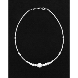 Collier Thalia Onyx blanc