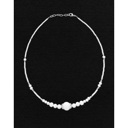 Collier Thalia Onyx blanc