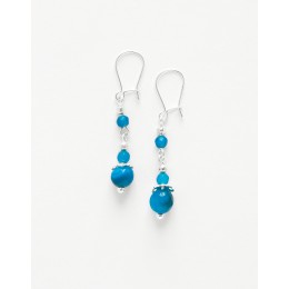 Boucles d oreilles Thalia Agate bleue