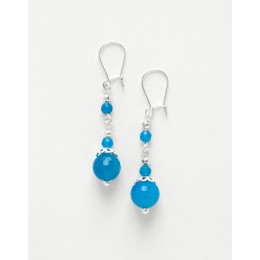 Boucles d oreilles Thalia Agate bleue