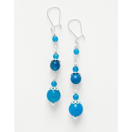 Boucles d oreilles Thalia Agate bleue