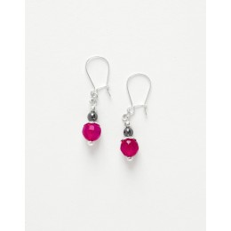 Boucles d ' oreilles Calliope Thalia Agate fuchsia