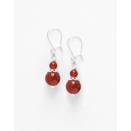 Boucles d oreilles Thalia Cornaline