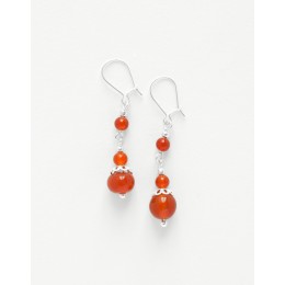 Boucles d oreilles Thalia Cornaline