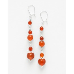 Boucles d oreilles Thalia Cornaline