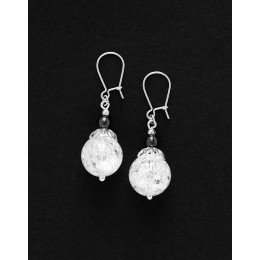 Boucles d ' oreilles Calliope Thalia Cristal de roche