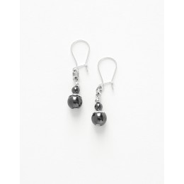 Boucles d ' oreilles Calliope Thalia Hématite