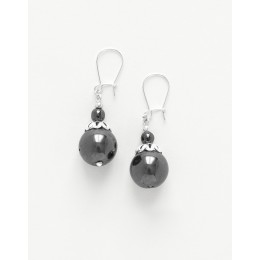 Boucles d ' oreilles Calliope Thalia Hématite