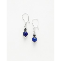 Boucles d ' oreilles Calliope Thalia Lapis-Lazuli