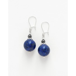 Boucles d ' oreilles Calliope Thalia Lapis-Lazuli