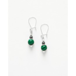 Boucles d ' oreilles Calliope Thalia Malachite