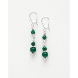 Boucles d oreilles Thalia Malachite