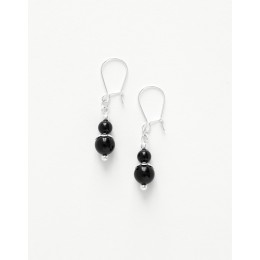 Boucles d ' oreilles Calliope Thalia Onyx noir