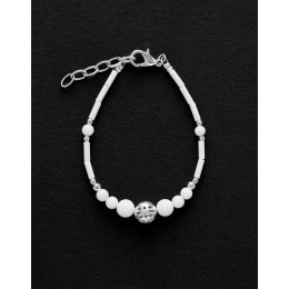 Bracelet Calliope Thalia Onyx blanc