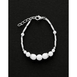 Bracelet Calliope Thalia Onyx blanc