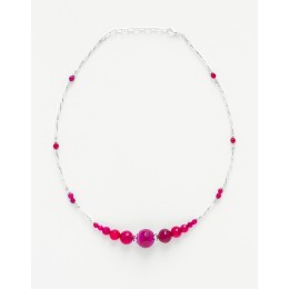 Collier Thalia Agate fuchsia