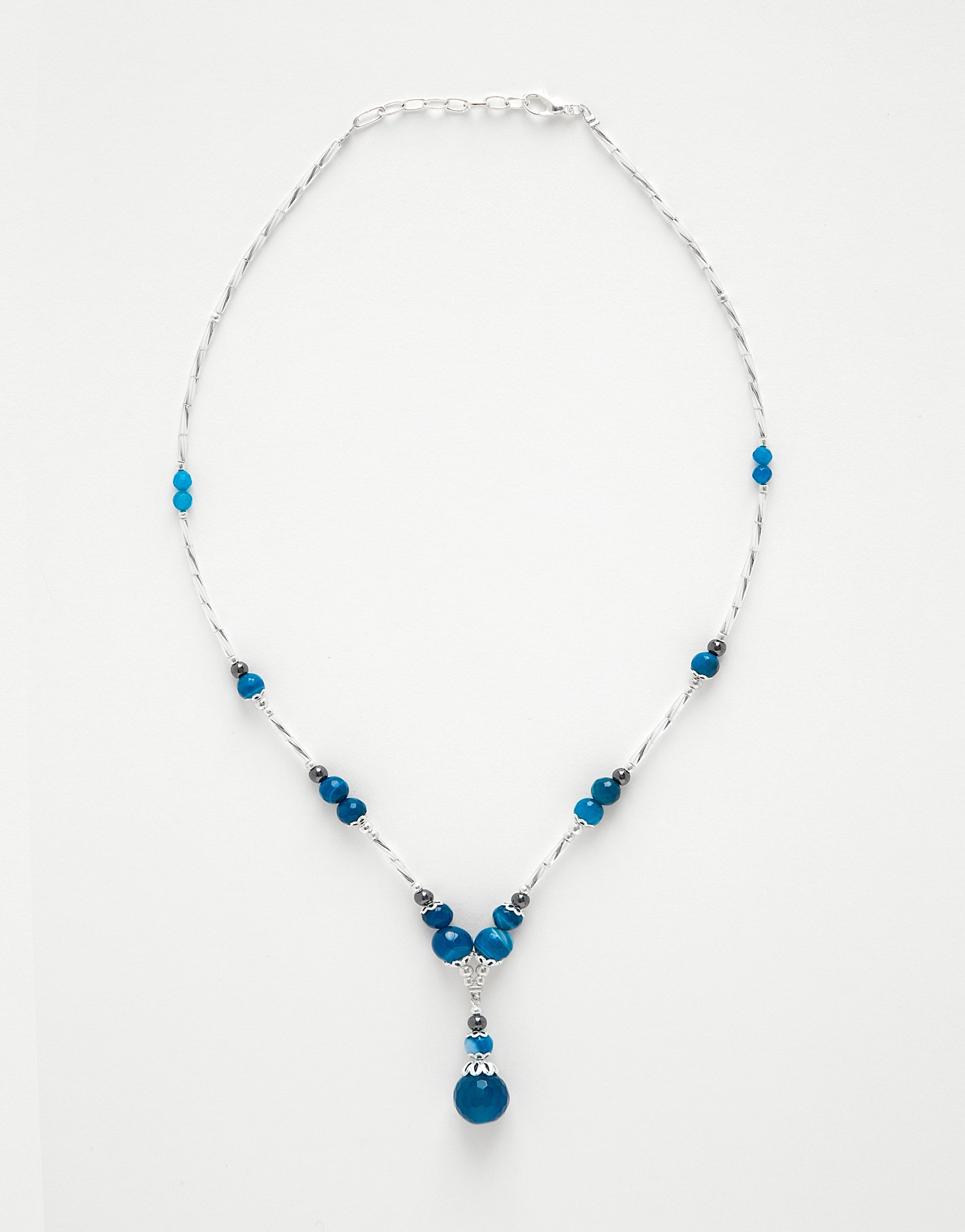 Necklace Calliope blue Agate