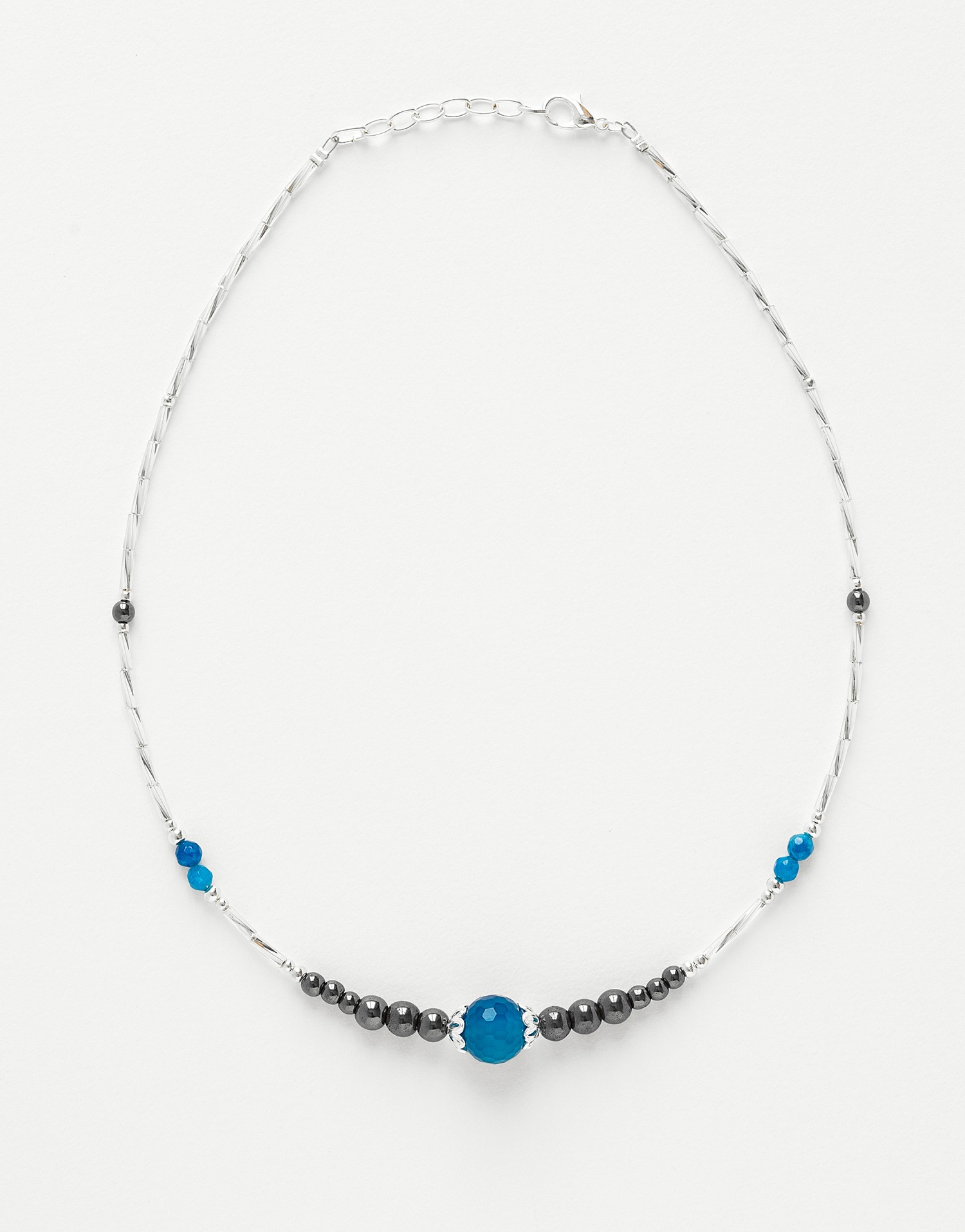 Necklace Thalia blue Agate
