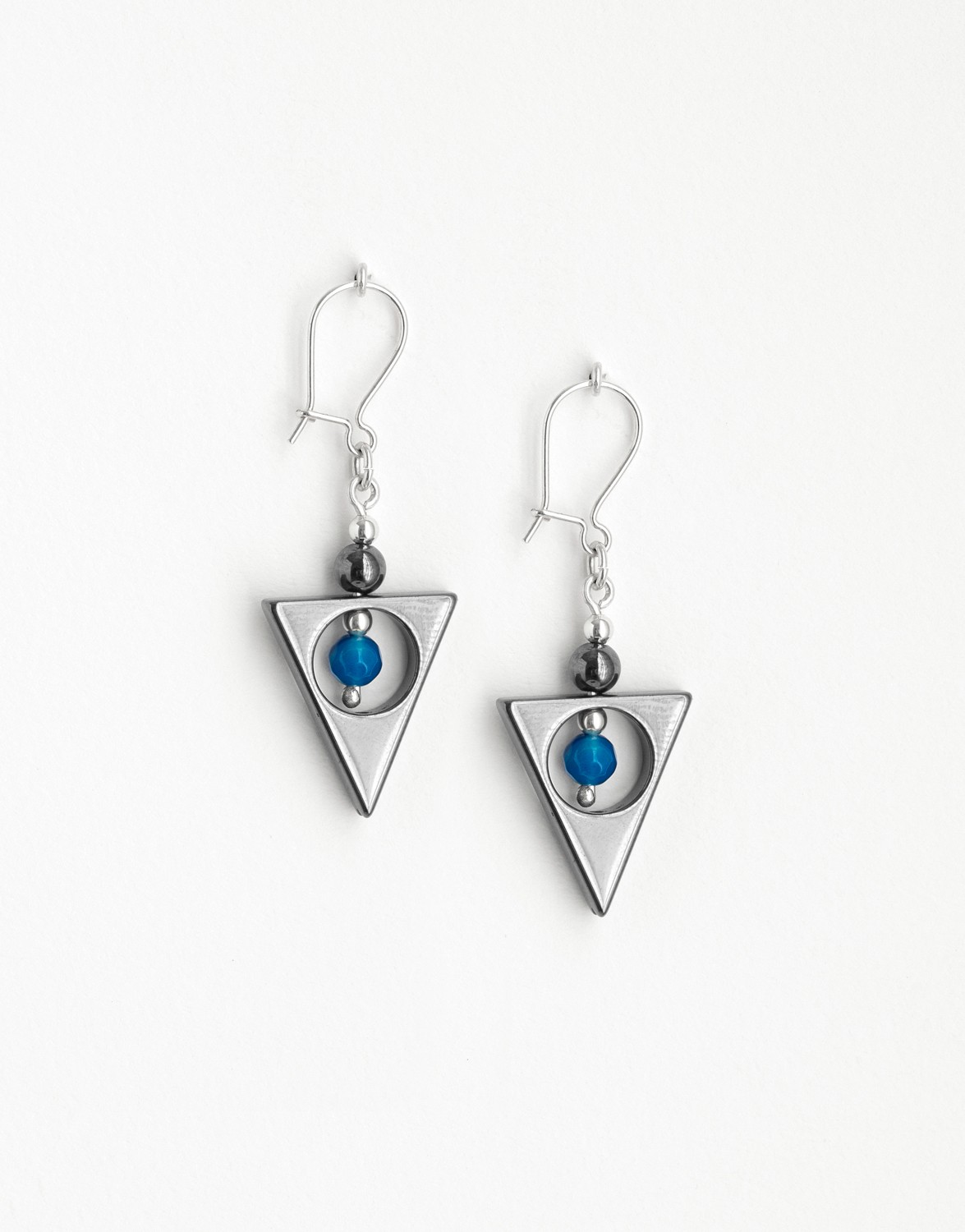 Earrings Euterpe blue Agate 