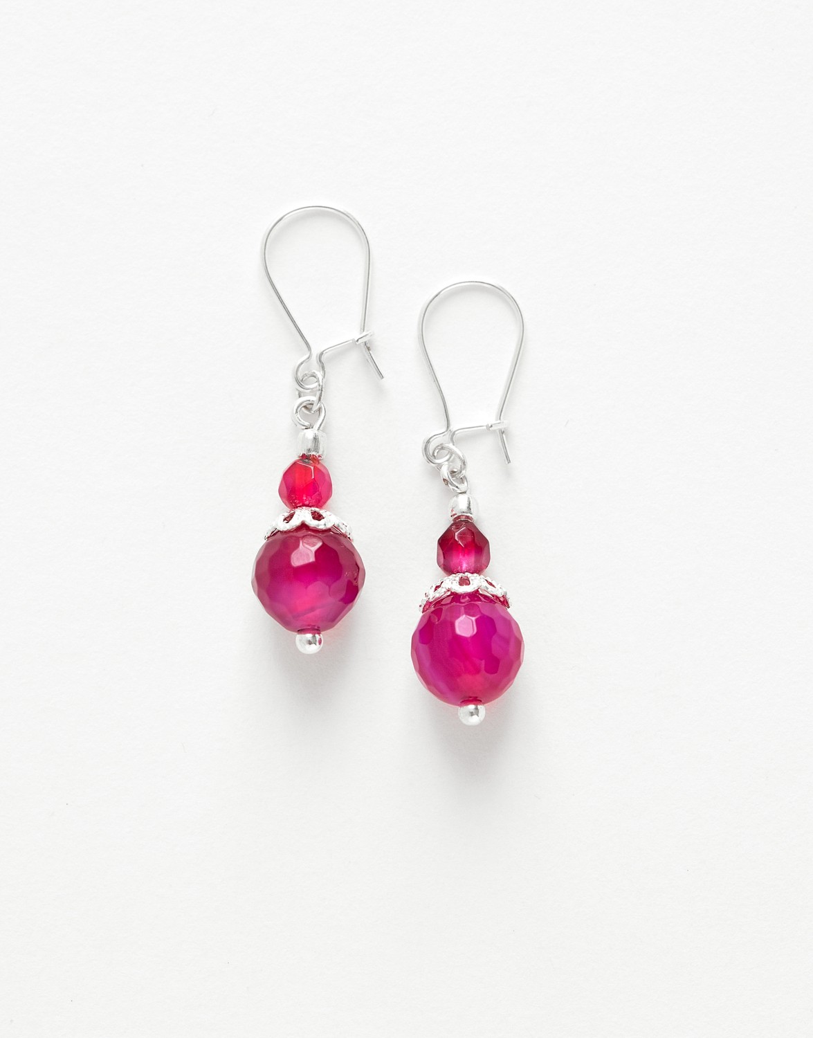 Earrings Thalia fuchsia Agate