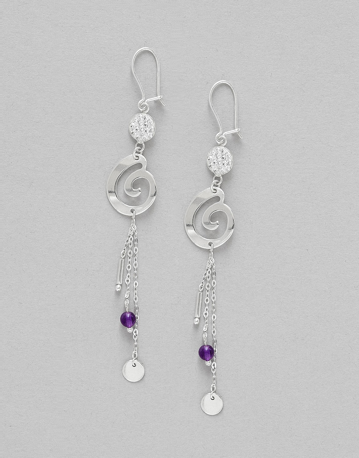 Earrings Améthyst Uranis