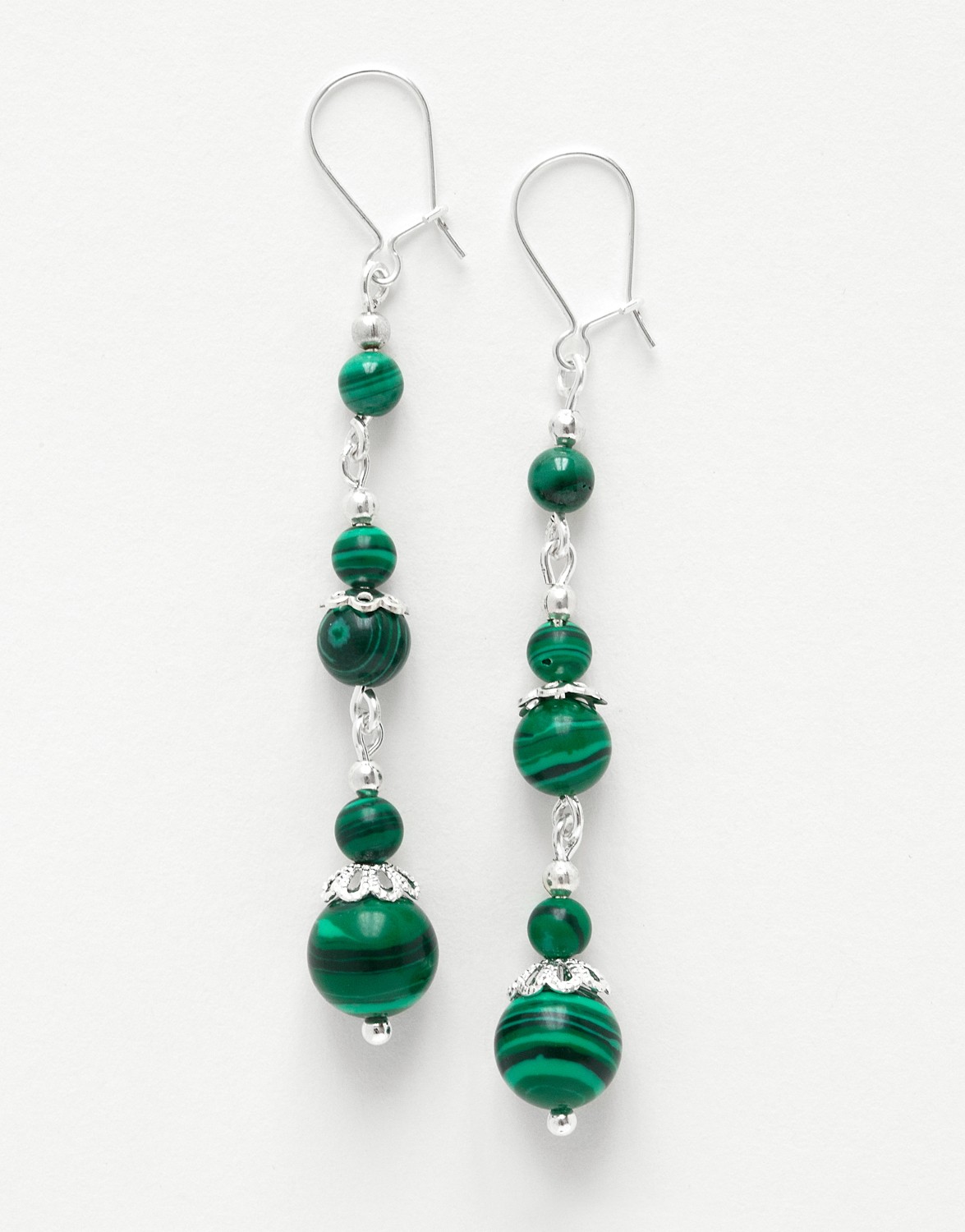 Earrings Thalia Malachite