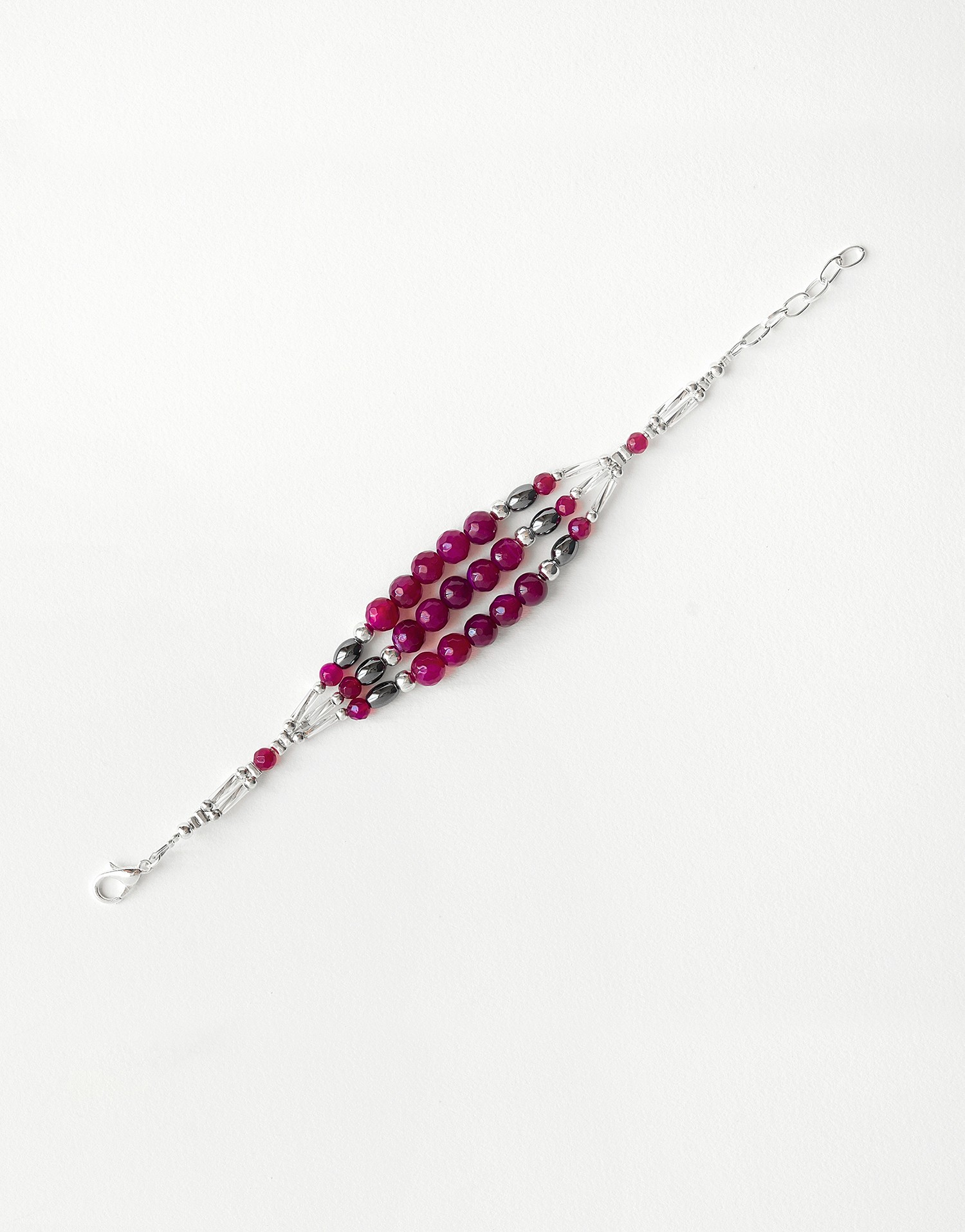 Bracelet Calliope Thalia fuchsia Agate