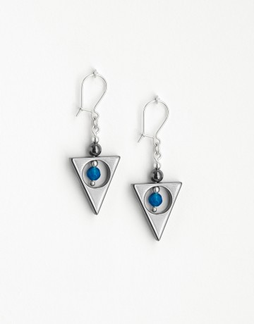 Earrings Euterpe blue Agate 