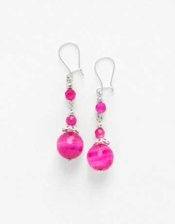 Earrings Thalia fuchsia Agate