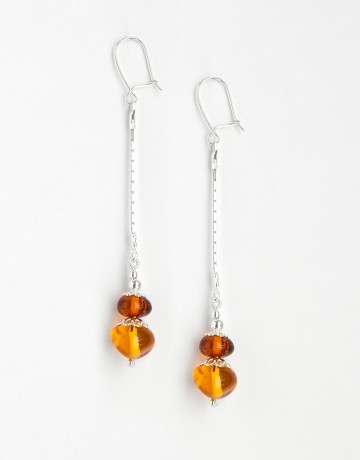 Earrings Polymnie Amber